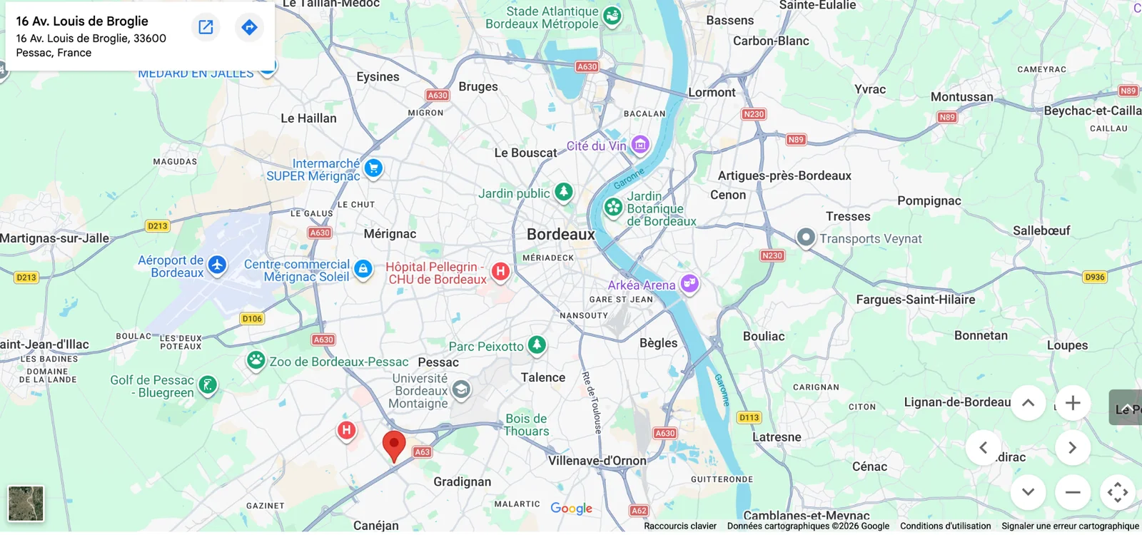 16 avenue Louis de Broglie · Pessac